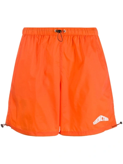 Heron Preston Ripstop Branded Swim Shorts In Orange