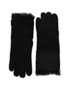 Surell Toscana Fur-trim Gloves In Black