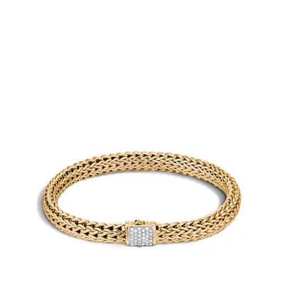 John Hardy Classic Chain 7.75 Bracelet In White Diamond