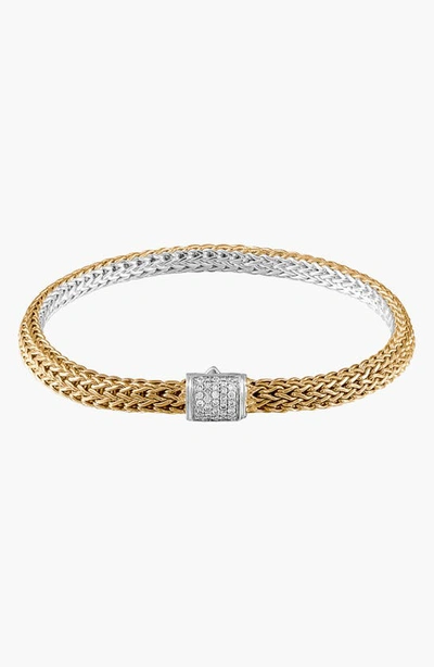 John Hardy Classic Gold & Silver Extra Small Reversible Bracelet