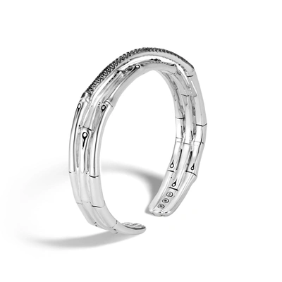 John Hardy Bamboo Flex Cuff In Treated Black Sapphire