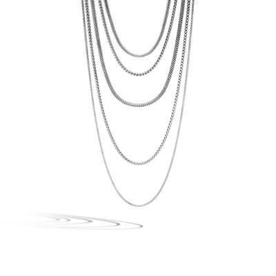 John Hardy Classic Chain Five Row Necklace In Sterling Silver