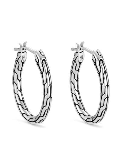 John Hardy Classic Chain Medium Sterling Silver Hoop Earrings