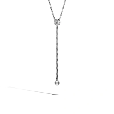 John Hardy Classic Chain Y Necklace In White Diamond