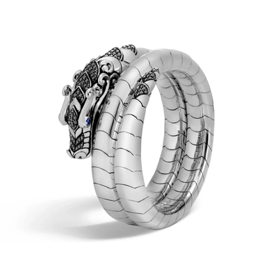 John Hardy Legends Naga Double Coil Bracelet In Black Spinel