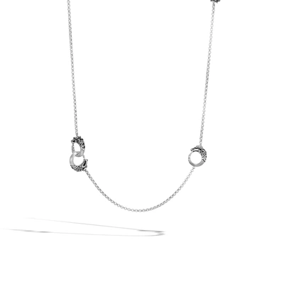 John Hardy Naga Brushed Long Necklace Nbs6501244bhbn In Black Spinel