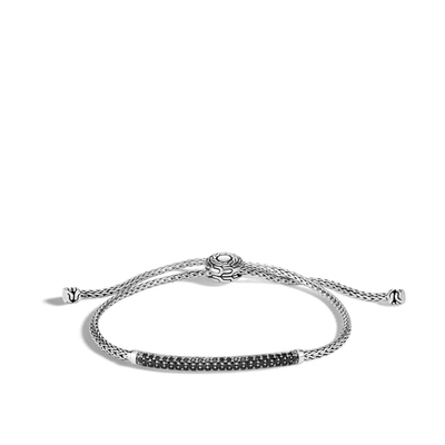 John Hardy Classic Chain' Sapphire Sterling Silver Mini Chain Pull Through Pavé Station Bracelet In Treated Ruby