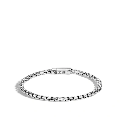 John Hardy Box Chain 4mm Bracelet In Silver And Bronze