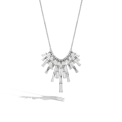 John Hardy Bamboo Bib Necklace In Sterling Silver