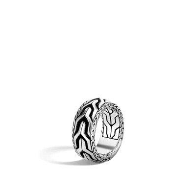 John Hardy Carved Asli Chain Ring In Silver