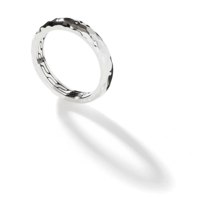 John Hardy Hammered 3.5mm Band Ring In Silver