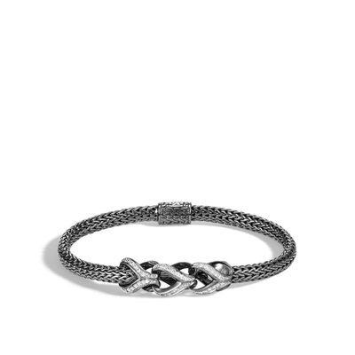 John Hardy Asli Link Station Bracelet In White Diamond