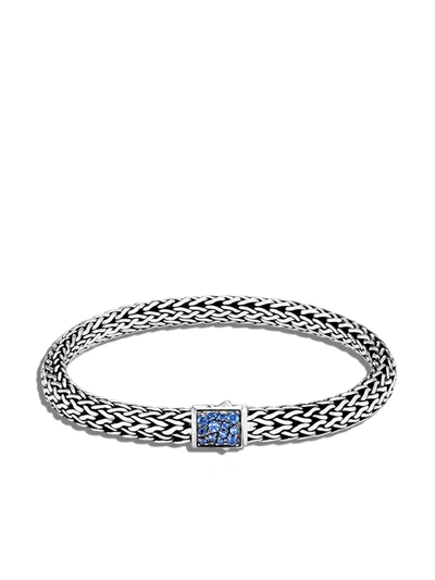 John Hardy Classic Chain 6.5mm Reversible Icon Sapphire Bracelet In Silver