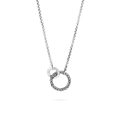 John Hardy Palu Interlocking Station 16-18 Necklace In Silver