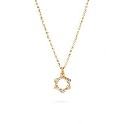 John Hardy Women's 18k Yellow Gold & 0.08 Tcw Diamond Star Of David Pendant Necklace