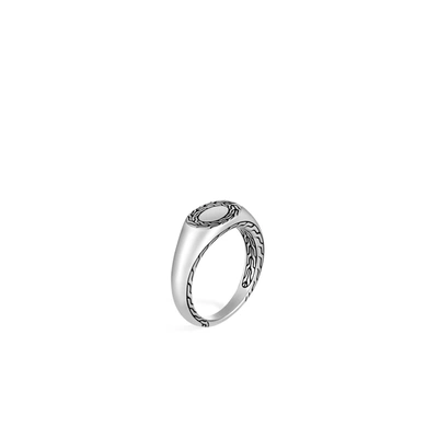 John Hardy Classic Chain Signet Ring In Sterling Silver