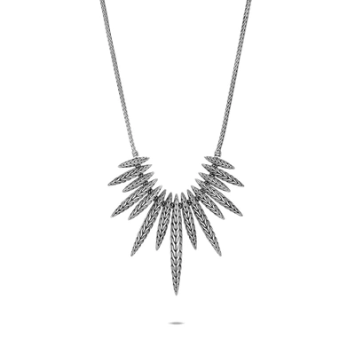John Hardy Classic Chain Spear Bib Necklace In Silver