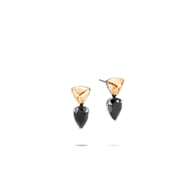 John Hardy Chain Drop Earring In Black Spinel