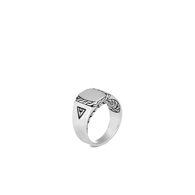 John Hardy Classic Chain Signet Ring In Sterling Silver