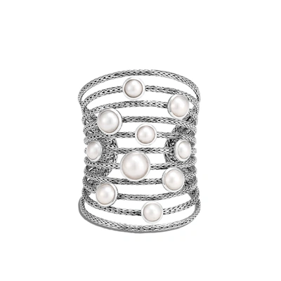 John Hardy Mabe Pearl Multi Row 6.25 Cuff Bracelet In Cultured Mabe Fresh Water Pearl