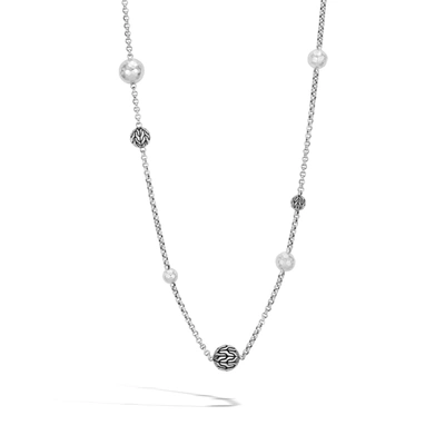 John Hardy Carved Chain Palu Station Necklace In Multicolor