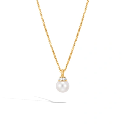 John Hardy Pearl Pendant Necklace In White Fresh Water Pearl