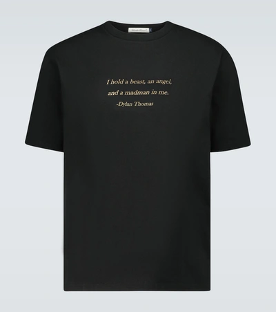 Undercover Dylan Thomas Quote Printed T-shirt In Black