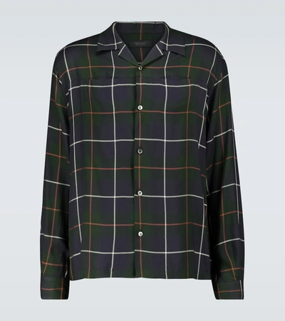 Undercover Checked Long-sleeved Shirt In Blue