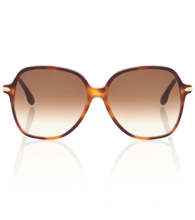 Victoria Beckham Round Sunglasses In Brown