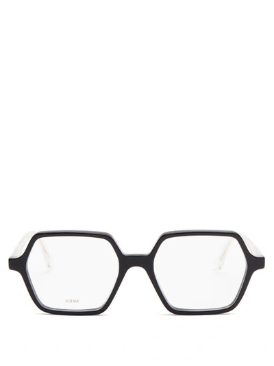 Loewe Hexagonal Acetate Glasses In Black