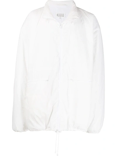 Maison Margiela Oversized Windbreaker Jacket In White