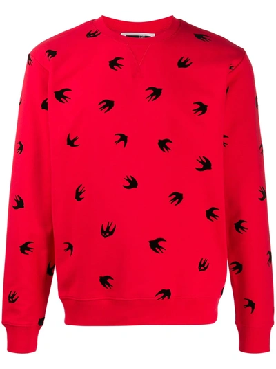 Mcq By Alexander Mcqueen Mcq Alexander Mcqueen Swallow Print Sweatshirt In Red