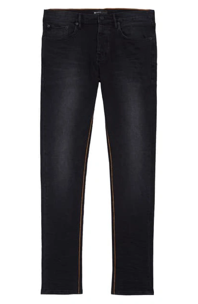 Purple Reverse Inseam Skinny Fit Jeans In Black