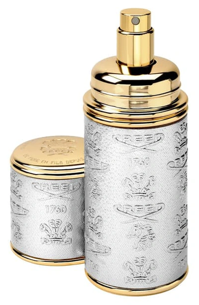 Creed Silver With Gold Trim Leather Atomizer