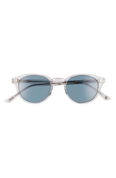 Salt. Spencer 48mm Polarized Round Sunglasses In Smoke Grey/ Blue