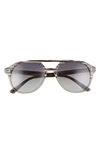 Salt Rockwood 56mm Polarized Aviator Sunglasses In Matte Grey