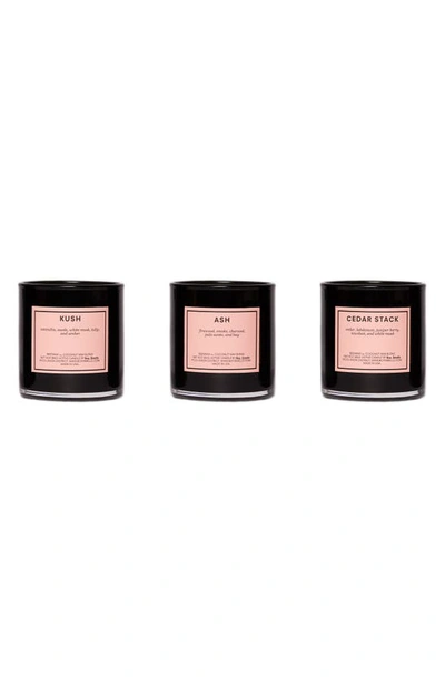 Boy Smells Kush, Ash & Cedar Stack Set Of 3 Scented Votive Candles