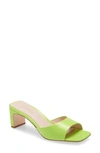 Schutz Queliana Slide Sandal In Wild Lime Leather