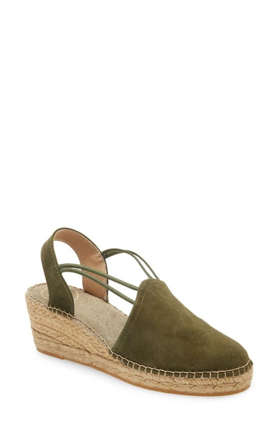 Toni Pons 'tremp' Slingback Espadrille Sandal In Khaki Fabric