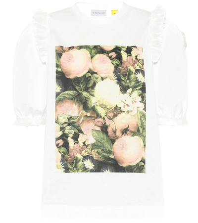 Moncler Genius X 4 Simone Rocha Floral Print Graphic Tee In White