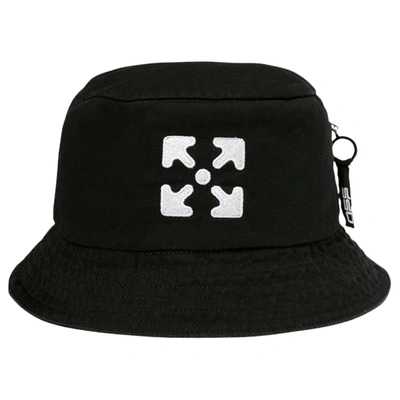 Pre-owned Off-white  Arrows Bucket Hat Black/white