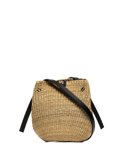 Inès Bressand Neutral Akamae N.23 Straw Bucket Bag In Neutrals