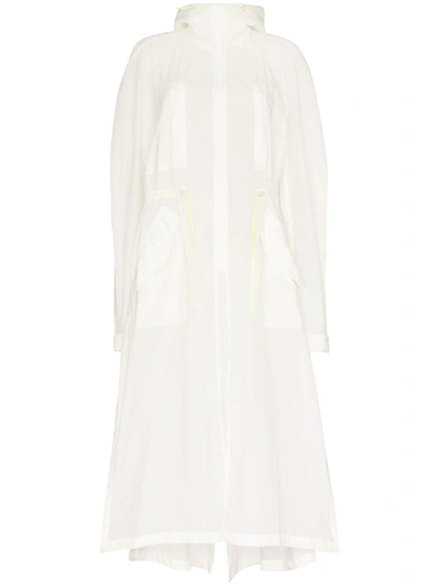 Angel Chen Tiger Embroidered Oversized Coat In White