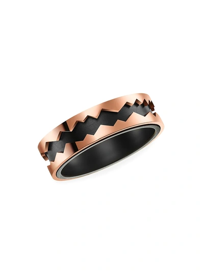 Akillis Capture In Motion 18k Rose Gold & Titanium Rolling Ring