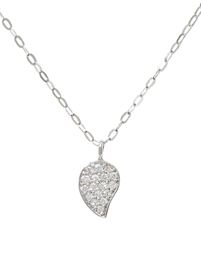 Tamara Comolli 18k White Gold & Diamond Pavé Drop Pendant Chain Necklace