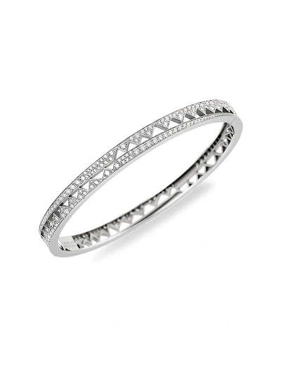 Akillis Capture Me 18k White Gold & Diamond Bangle Bracelet