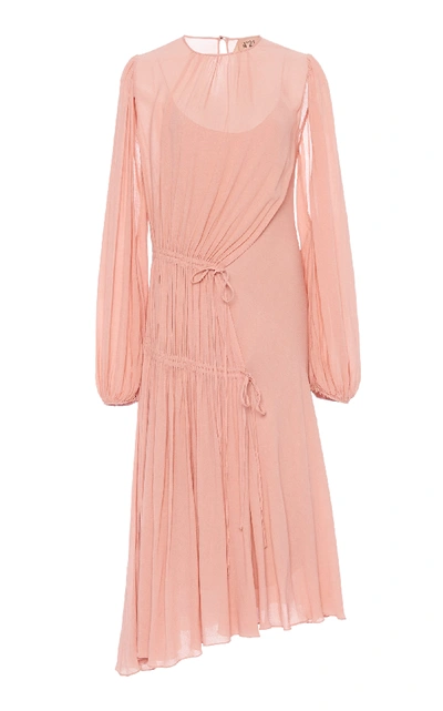 N°21 Asymmetric Chiffon Dress In Pink