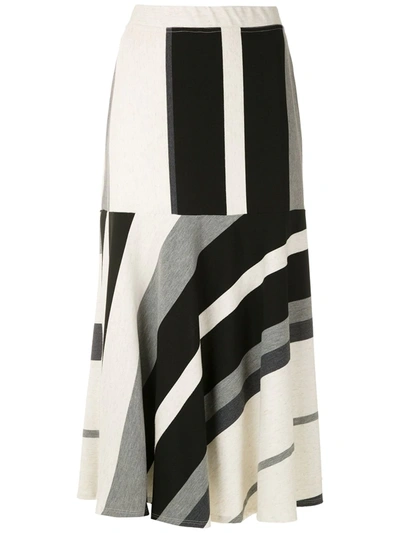 Alcaçuz Striped Flared Skirt In Multicolour