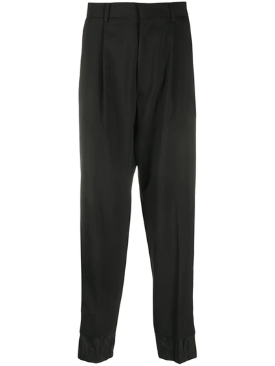 Juunj Plain Straight-leg Trousers In Black