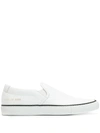 Common Projects Slip-on Leather Sneakers In White
